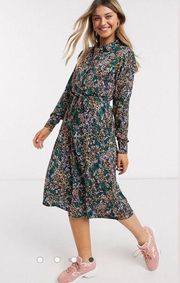 JDY midi shirt dress in floral print NWT SIZE 6