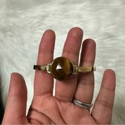 NWOT Henri Bendel Brown Stone Gold Bracelet