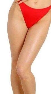 Solid & Striped x Re/Done The Hollywood Swim Cheeky Bikini Bottom Red Medium