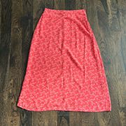 LL Bean Floral Midi Skirt