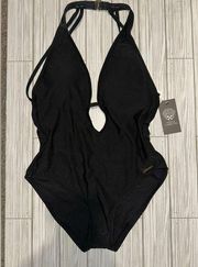 NWT Vince Camuto Black One Piece Womens Medium Swimsuit