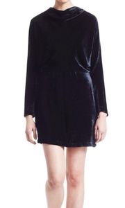 A.L.C Marin Navy Velvet mini dress