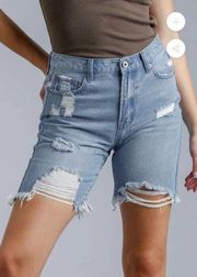 Umgee Distressed Denim Shorts 9