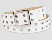 White Grommet Belt