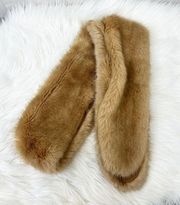 Zara Brown Faux Fur Scarf Stole OS