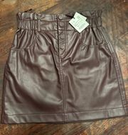 Faux Leather Miniskirt