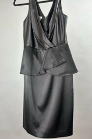 London Times - Black Satin Dress Size 6