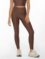 💙Lorna Jane Thermo Tech High Fold Full Length Leggings in Chocolate Marl