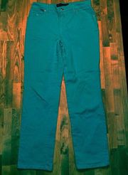 Amanda jeans pants aqua turquoise robin's egg blue, size 6
