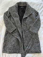 Ann Taylor Wool coat black & white