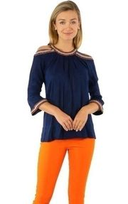 Gretchen Scott Aphrodite Cold Shoulder Top XS NWT