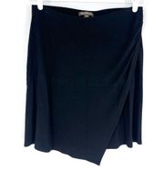 Tommy Bahama Asymmetrical Faux Wrap Knit Skirt Black Size Small