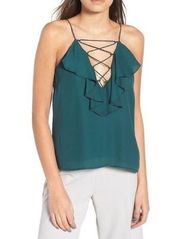 WAYF Lace-Up Ruffle Cami Size XXL New with Tags