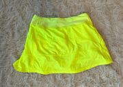 lulu bright neon yellow tennis skirt
