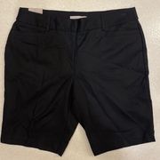 Laura Ashley black shorts size 12 Petite NWT