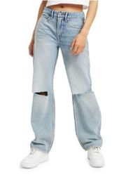Good 90’s Ripped High Waist Relaxed Jeans Indigo Sz 6