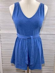 ROLLA COSTER Shortie Tank Style Romper Blue-Large