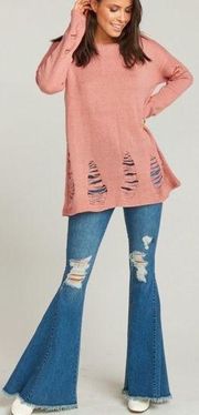 Show Me Your Mumu Oversized Distressed Swe…