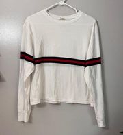 Brandy Melville John Galt Long Sleeve Tee retro stripe