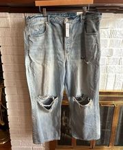 American Eagle 90s Boyfriend Vintage Classic Destroyed Jeans NWT Size 20 Short