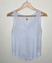 basic white tank w/ small v-neck cut ( S )