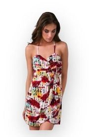 new T-Bags [MISA] ❁ Print Halter Faux Wrap Mini Cocktail Dress ❁ Multi Color ❁