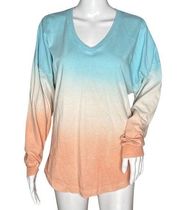 Spirit Jersey Shirt Womens XS Maui Spellout Dip Dye Relaxed Basic Casual Travel