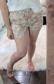 Cynthia Rowley floral shorts linen size medium