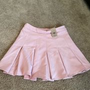 Blue Blush pink pleated skirt