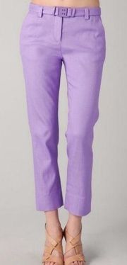 Diane Von Furstenberg Georgia Cropped Iris Lilac Trousers Women’s Size 4