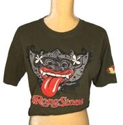 Krishna Green faux Rolling Stones tee shirt!