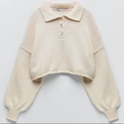 Cream Cropped Sweater