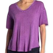 Abound Women’s Washed V-neck High-Low Short Sleeve T-shirt