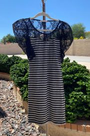 Mini Dress Stripped Lace XS