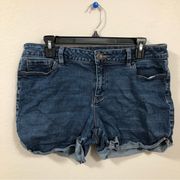A New Approach Womens Blue Denim Short mini jean shorts size 12