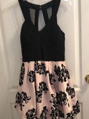 Crystal Doll Black & Light Pink Party Dress