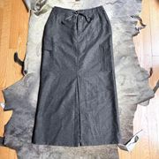 Eddie Bauer Dark Gray Wool Maxi Skirt