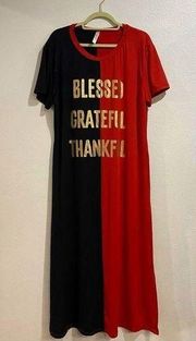 Love Nation Blessed Grateful Thankful Tunic Top Sz 3XL