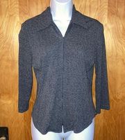 Heather Gray Willi Smith Collection Zip Up Jacket Top Size Small