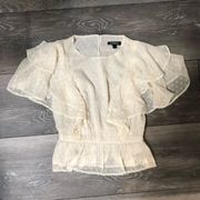 Express white lined chiffon blouse size xs