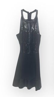 VHTF: new Bebe 𖤐 Fit & Flare Vegan Leather T Strap Mini Dress 𖤐 as seen on TV
