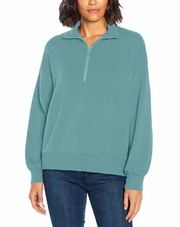 3 Three Dots Womens size XL Blue 1/4 Zip Pullover Relaxed Fit Lightweight