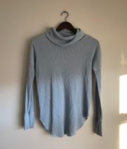 Pale Blue Turtleneck Top Extra Small