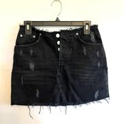 Black Denim Jean Skirt