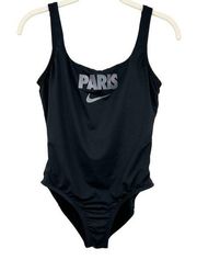 Nike Womens City Series Paris Swoosh One Piece Swimsuit Size S Black