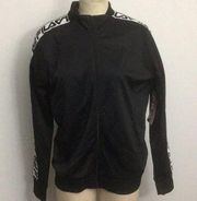 NWT FILA Ladies Spell Out Retro Track Jacket Size XL Black & White