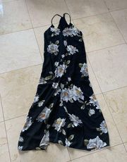 Smell The Roses Floral Double Lined Maxi Dress SzL