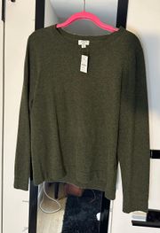 J Crew Light Olive Green Sweater