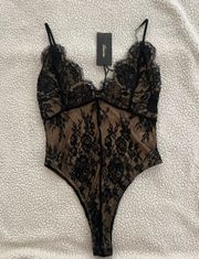 Black Lace Teddy Bodysuit