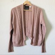 Anthropologie Guinevere Cropped Cable Knit Shrug cardigan sweater‎ M